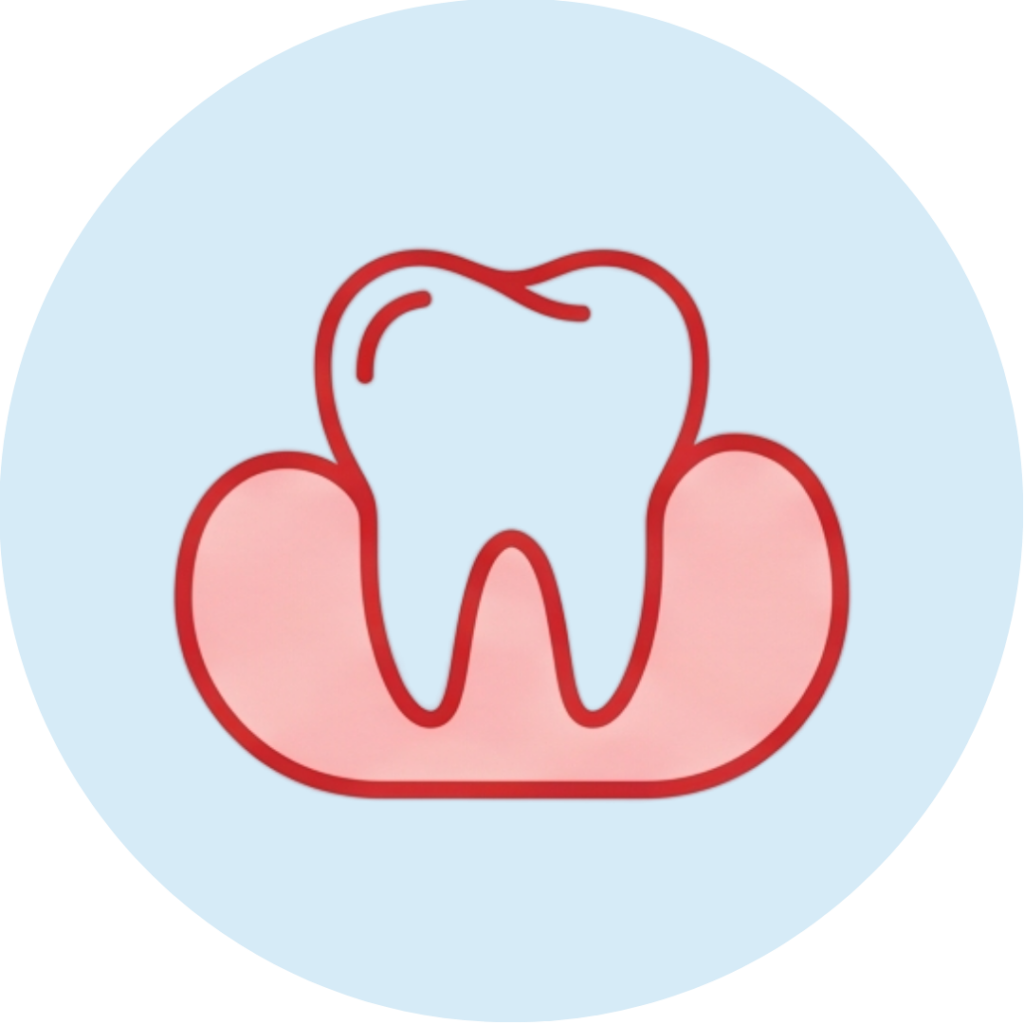 Swollen gums or facial swelling